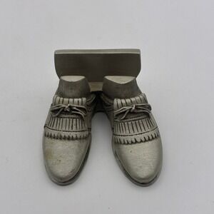 Fort Pewter Miniature Golf Shoes Figurine Wingtip Kiltie Spikes Metal Gift